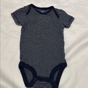 “Bundle 10/$13” Carter's 3M Navy and White Striped short sleeve Bodysuit